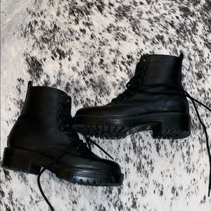 Black Forever 21 lace up boots